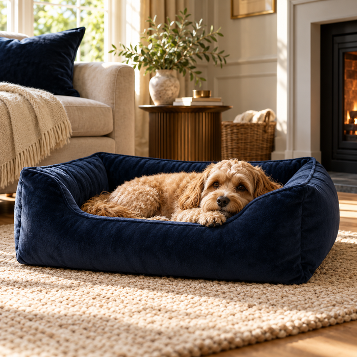 Pet Beds & Accessories in a luxury home setting