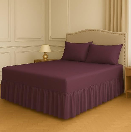 Polycotton Frilled Valance Sheet – Soft Easy Care Bed Valance | Night Zone