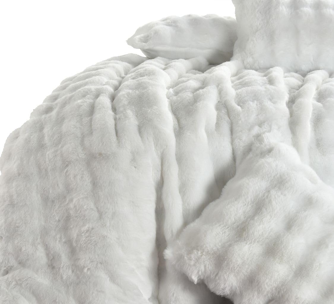 Teddy Square Throw β Ultra Soft Fluffy Plush Fleece Throw for Sofa & Bed | Night Zone