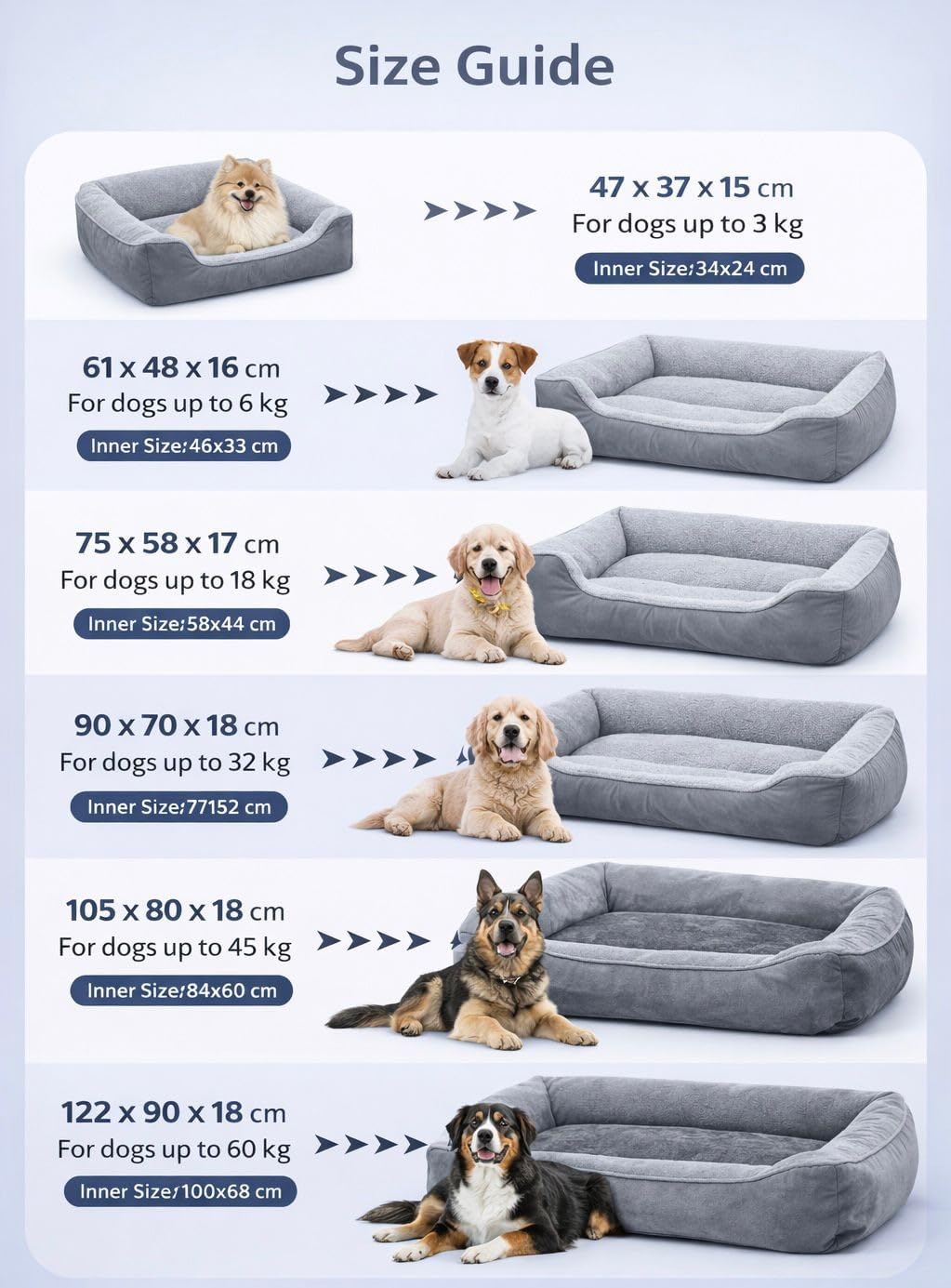 Luxury Orthopaedic Dog Bed Sofa – Plush Pet Basket with Raised Support Sides | Night Zone