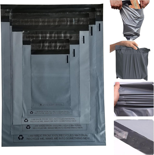 Grey Plastic Mailing Bags – Assorted Sizes Poly Postal Bags | Night Zone