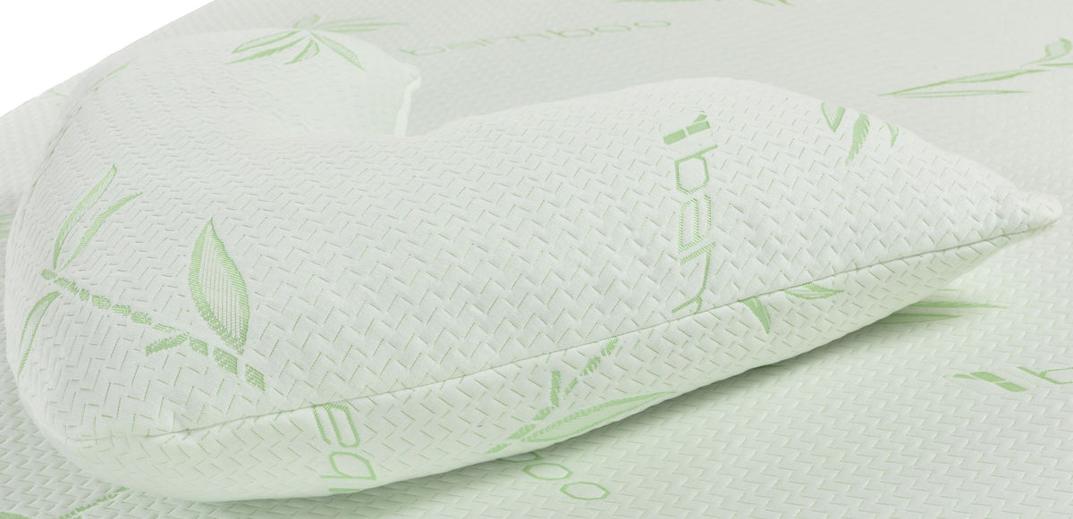 Bamboo Memory Foam V Shaped Pillow – Orthopaedic Back & Neck Support Pillow | Night Zone