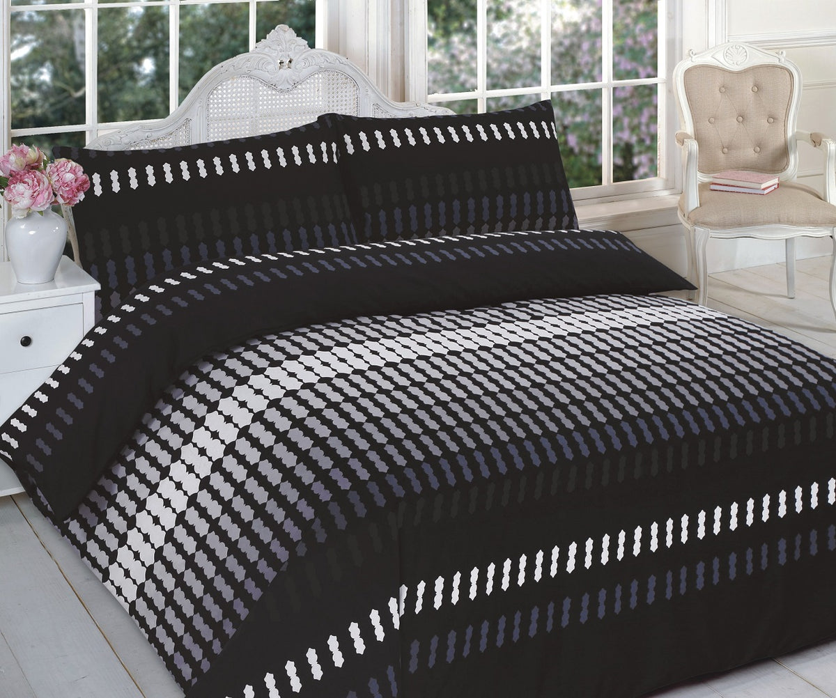 Elliot Printed Polycotton Duvet Cover Set – Soft Easy Care Bedding | Night Zone