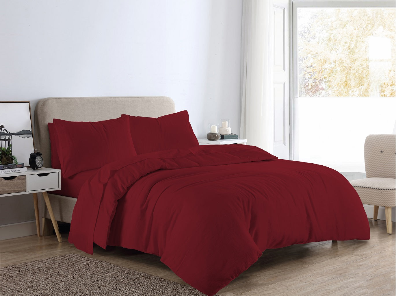 Flannelette Duvet Cover Set – 100% Brushed Cotton Soft Warm Bedding | Night Zone