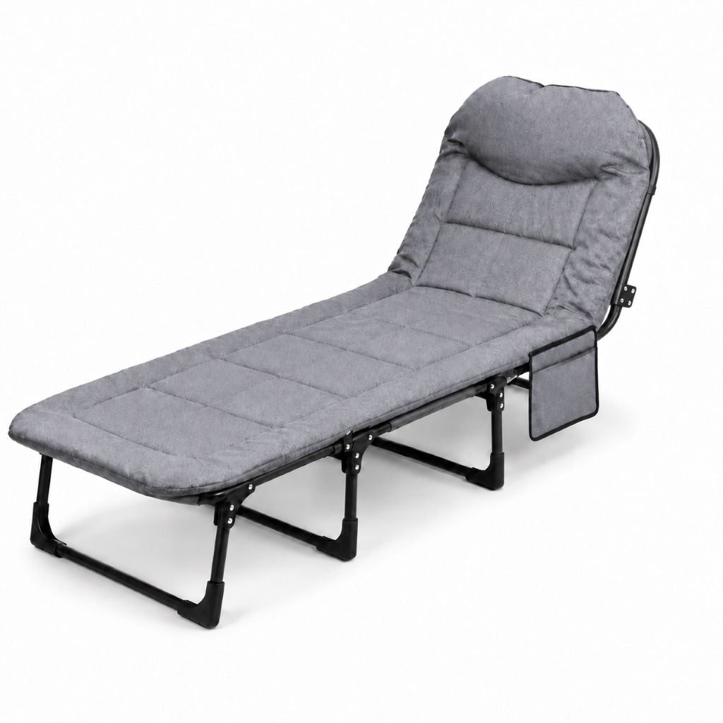 Grey Foldable Guest Bed & Reclining Lounger | Night Zone