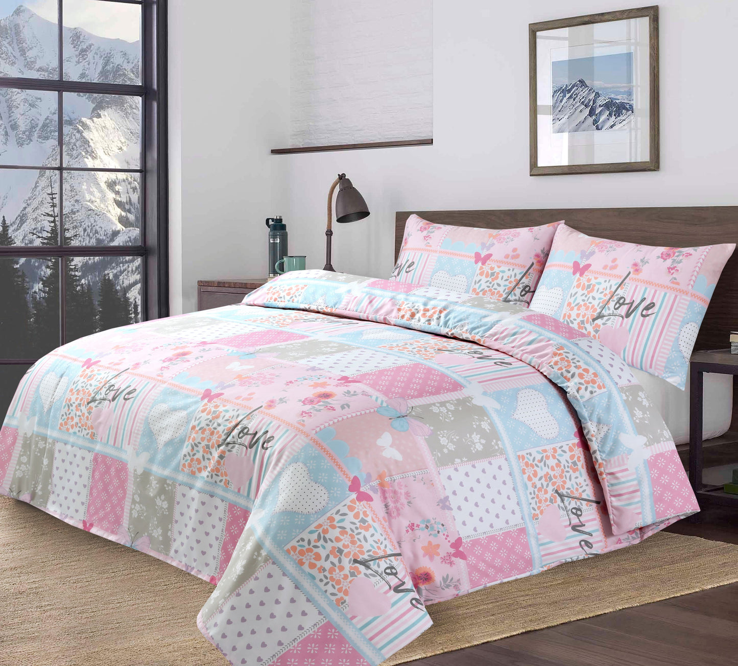 Lux Patchwork Microfibre Duvet Cover Set – Soft Easy Care Bedding | Night Zone
