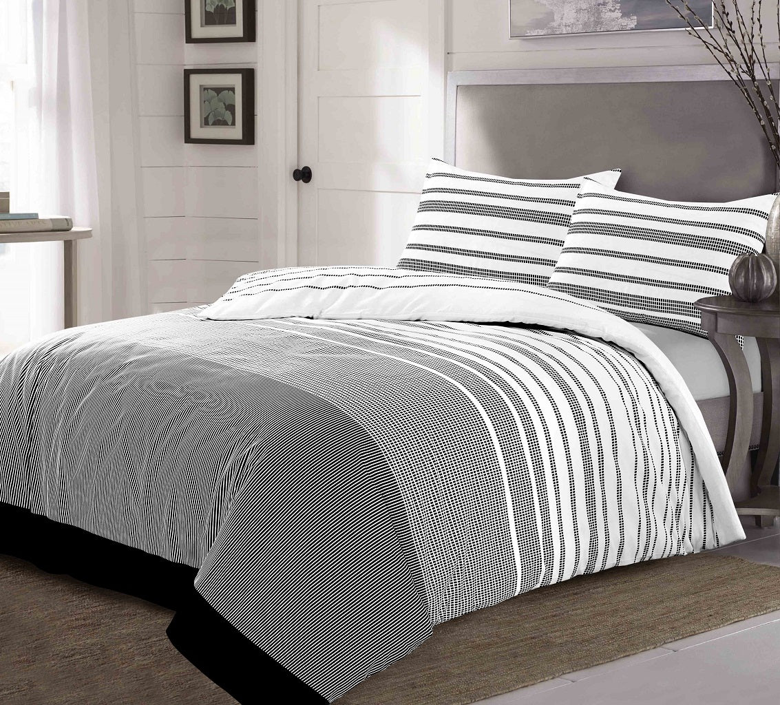 Maximus Printed Polycotton Duvet Cover Set â Soft Easy Care Bedding | Night Zone