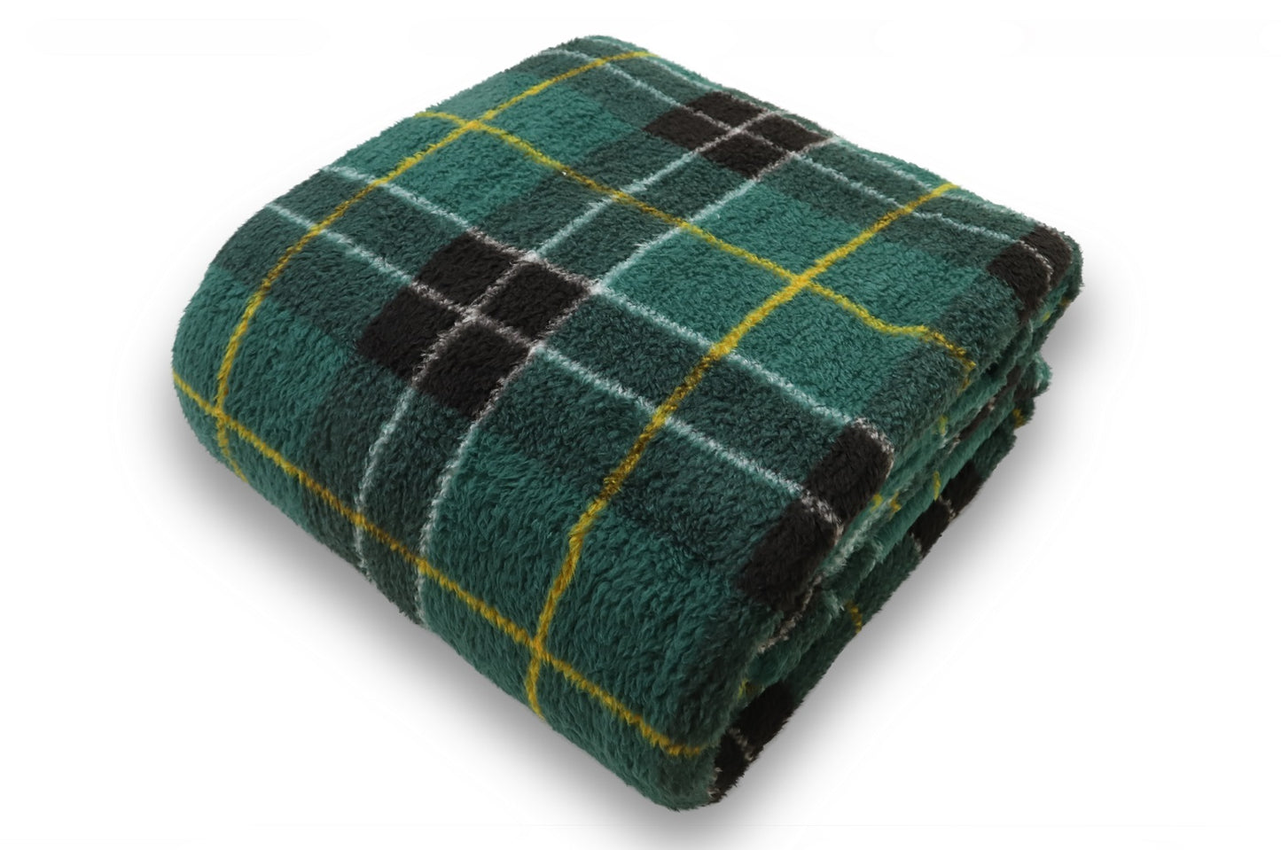 Teddy Tartan Fleece Throw Blanket 150 x 200cm â Soft Warm Check Pattern Throw | Night Zone