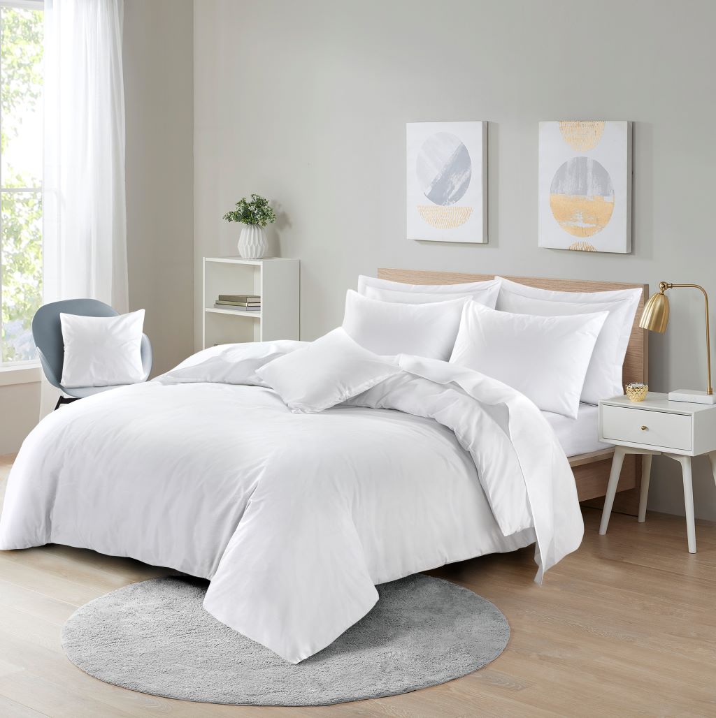 Polycotton Duvet Cover Set – Plain Dyed Easy Care Bedding | Night Zone