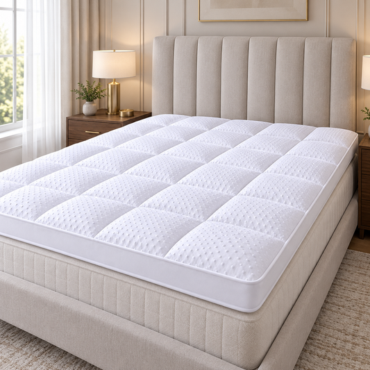 White 5cm Microfibre 3D Bubble Mattress Topper