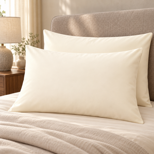 800TC Egyptian Cotton Cream Housewife Pillowcases