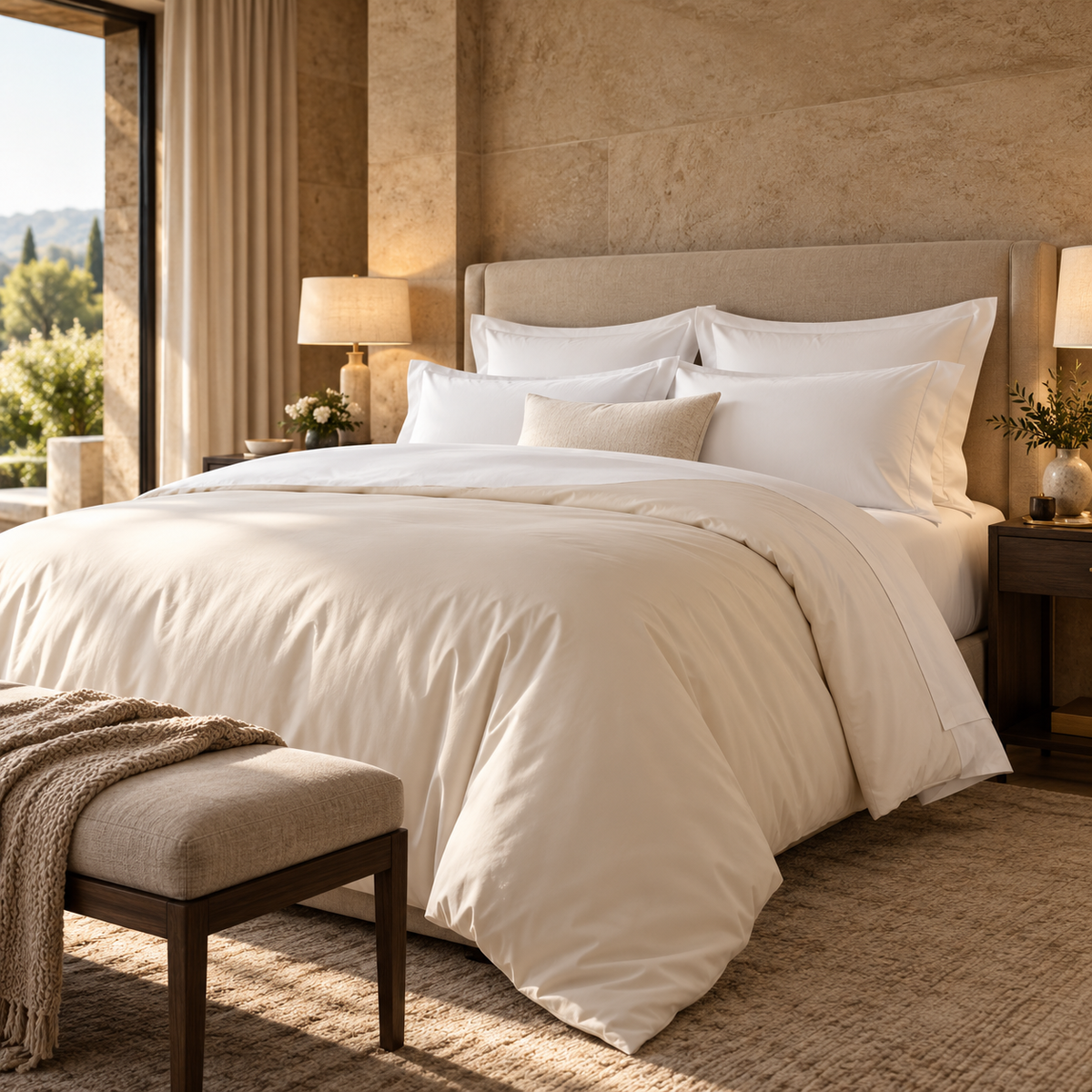 Premium hotel collection in a luxury bedroom