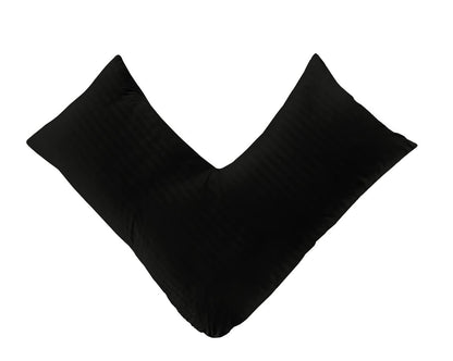 Brushed Microfibre Embossed Stripe Orthopaedic V Shaped Pillow with Case or V Pillow Case Only | Night Zone