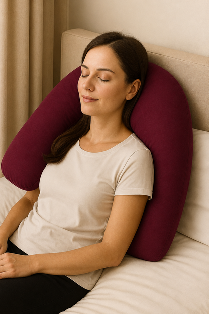 Easy Care Polycotton Orthopaedic V Shaped Pillow with Case or V Pillowcase Only | Night Zone