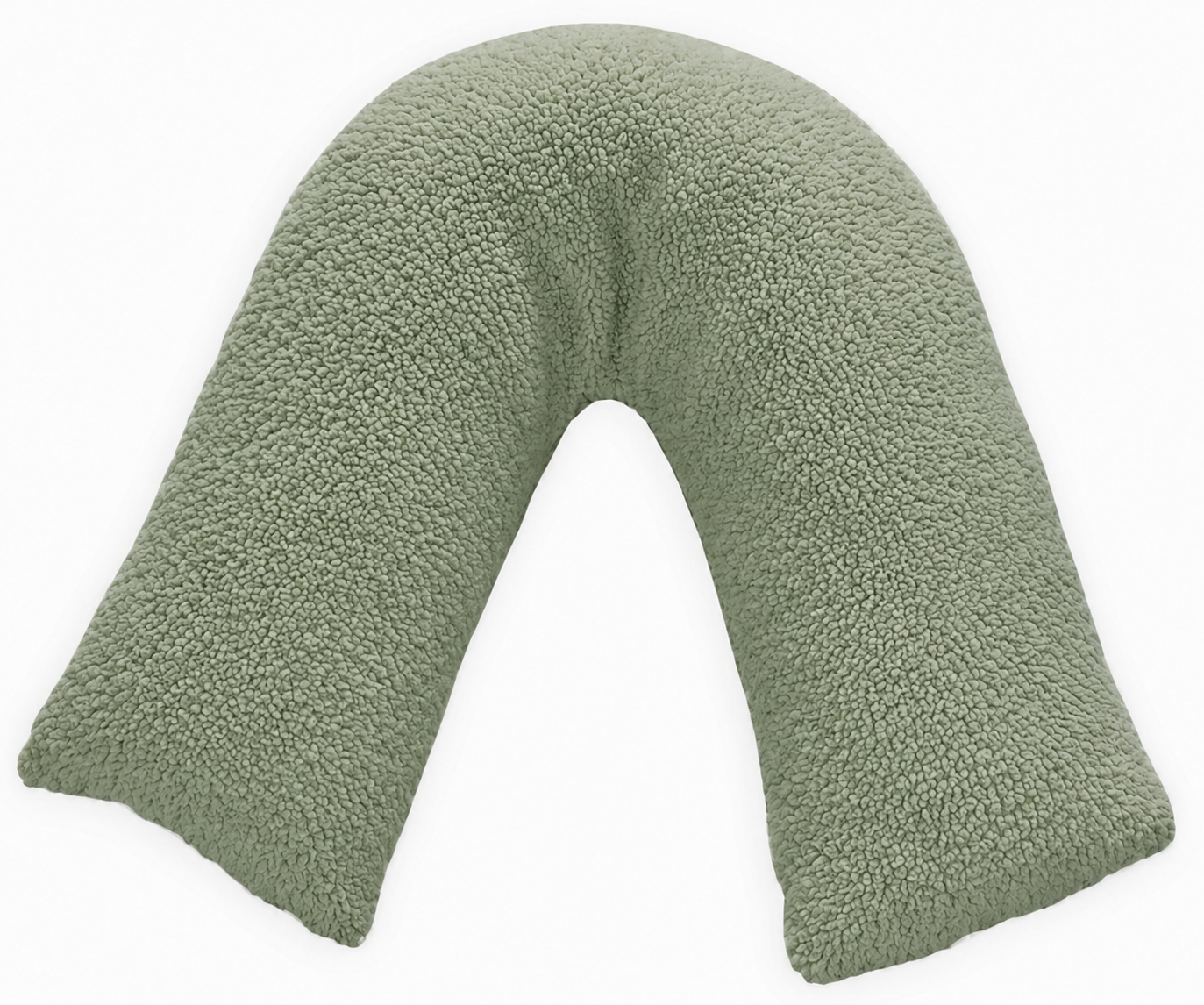 Teddy Bear Fleece V Shaped Pillow with Case or V Pillowcase Only – Soft Support Cushion | Night Zone