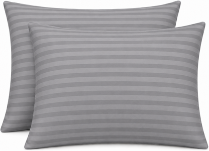 250 Thread Count Stripe Pillowcase Set – 100% Cotton Hotel Quality Bedding | Night Zone