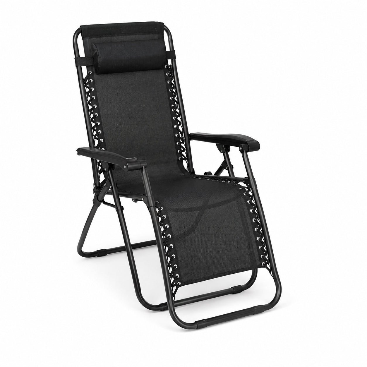 Zero Gravity Folding Sun Lounger Chair – Adjustable Reclining Garden Chair with Headrest | Night Zone