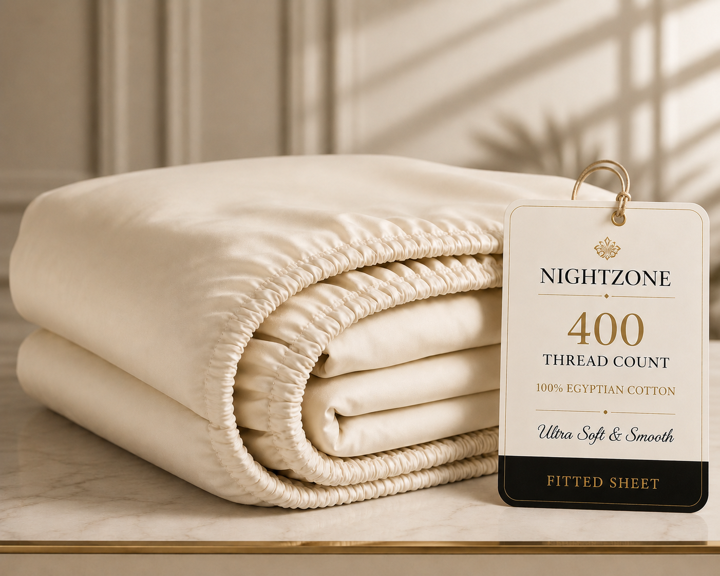 400 Thread Count 100% Egyptian Cotton Fitted Sheet – Hotel Quality Bedding | Night Zone