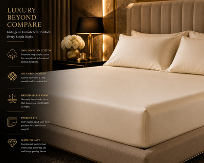 400 Thread Count 100% Egyptian Cotton Fitted Sheet – Hotel Quality Bedding | Night Zone