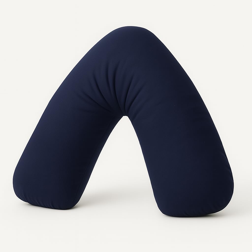 Easy Care Polycotton Orthopaedic V Shaped Pillow with Case or V Pillowcase Only | Night Zone