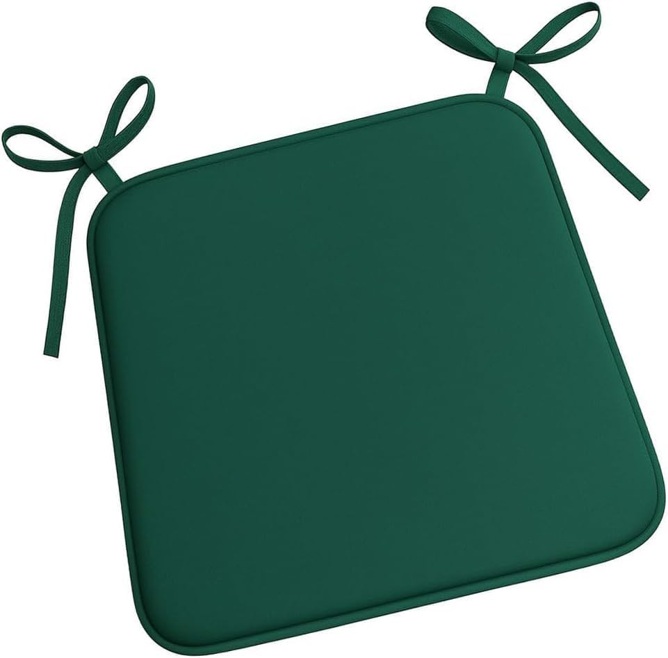 Multicolour Square Chair Seat Pads 38x38cm – 3cm Thick Cushions with Ties | Night Zone