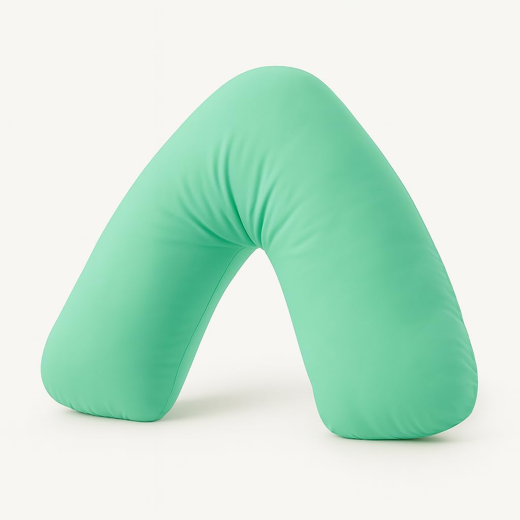 Easy Care Polycotton Orthopaedic V Shaped Pillow with Case or V Pillowcase Only | Night Zone