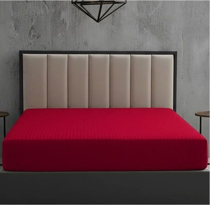 250 Thread Count Satin Stripe Extra Deep Fitted Sheet 30cm (12") – 100% Cotton Hotel Quality Bedding | Night Zone