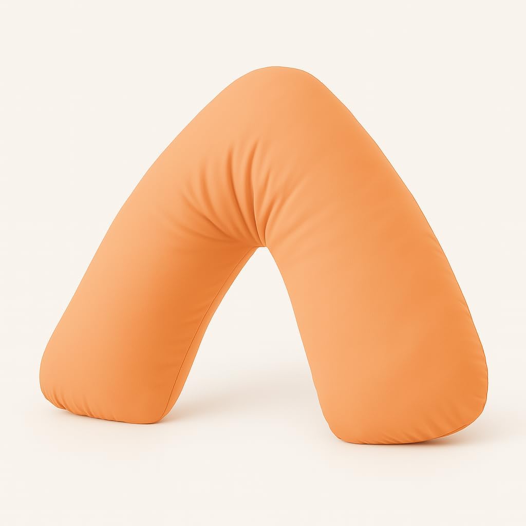 Easy Care Polycotton Orthopaedic V Shaped Pillow with Case or V Pillowcase Only | Night Zone