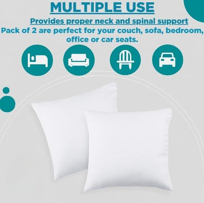 Cushion Inner Pads Pack of 2 – Square Cushion Insert Fillers | Night Zone
