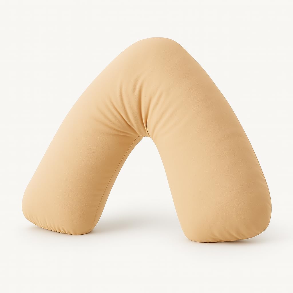 Easy Care Polycotton Orthopaedic V Shaped Pillow with Case or V Pillowcase Only | Night Zone