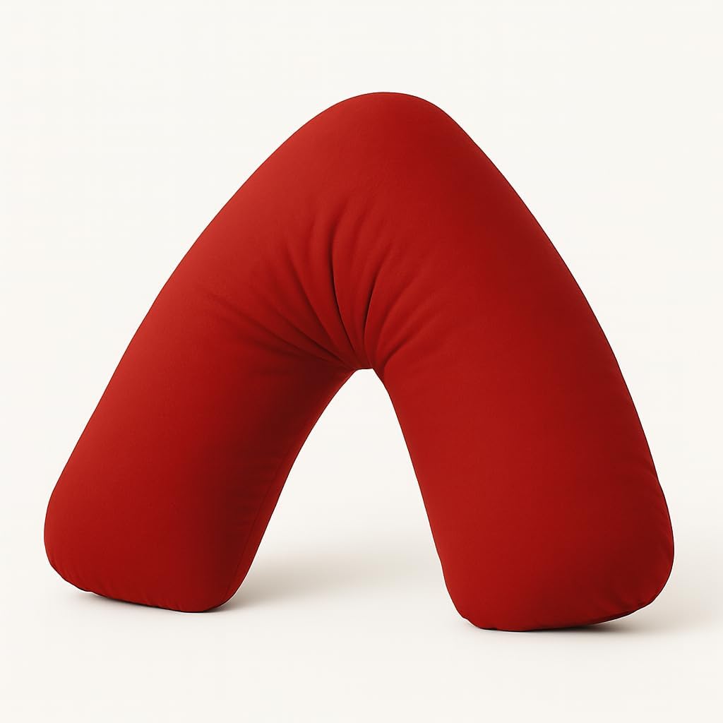 Easy Care Polycotton Orthopaedic V Shaped Pillow with Case or V Pillowcase Only | Night Zone
