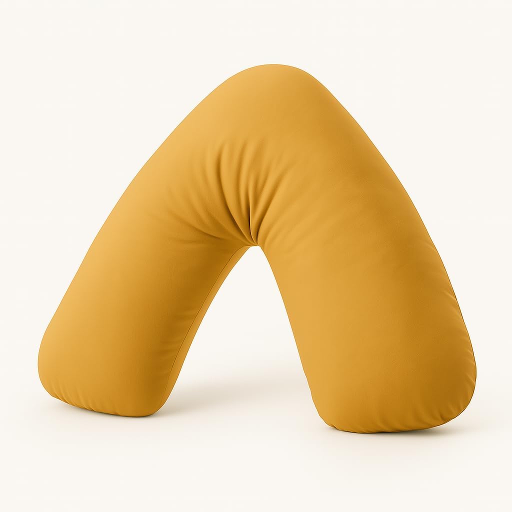Easy Care Polycotton Orthopaedic V Shaped Pillow with Case or V Pillowcase Only | Night Zone