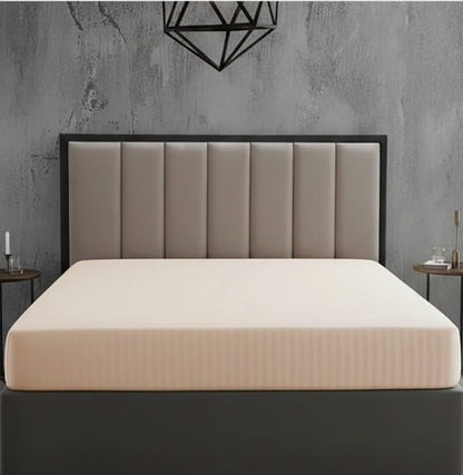 250 Thread Count Satin Stripe Extra Deep Fitted Sheet 30cm (12") – 100% Cotton Hotel Quality Bedding | Night Zone