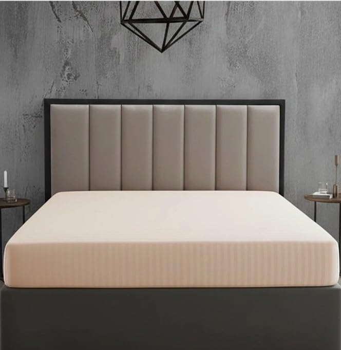 250 Thread Count Satin Stripe 100% Cotton Flat Sheet – Luxury Hotel Style Bed Sheet | Night Zone
