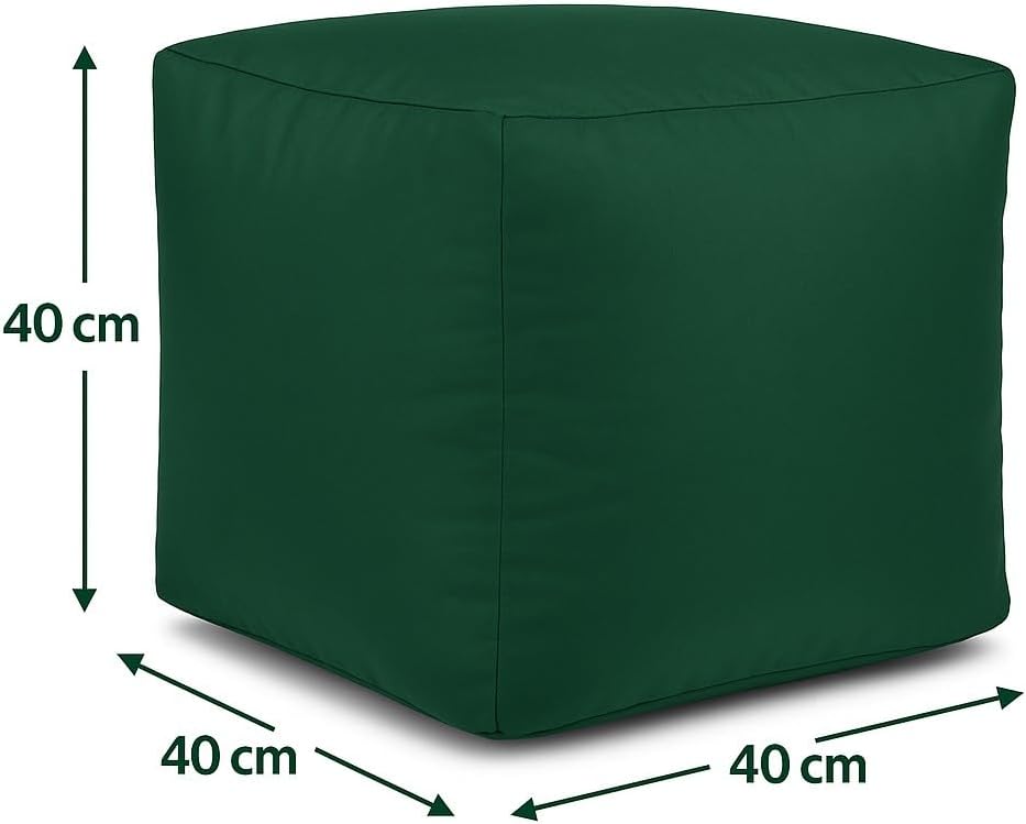 Waterproof Bean Bag Footstool Poufy Cube 40x40cm – Indoor & Outdoor Seating | Night Zone