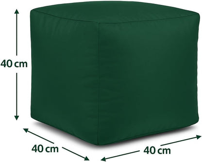 Waterproof Bean Bag Footstool Poufy Cube 40x40cm – Indoor & Outdoor Seating | Night Zone