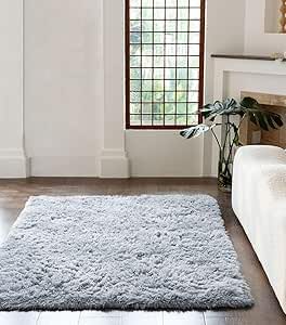 Cuddle Fluffy Shaggy Rug – Soft Long Pile Non-Slip Bedroom Carpet | Night Zone