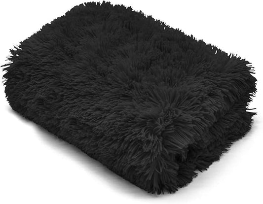 Soft & Snug Faux Fur Throw Blanket with Reversible Sherpa Teddy Fleece | Night Zone