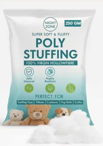 Hollow Fibre Stuffing Filling – Soft Polyester Filling for Toys, Pillows & Cushions | Night Zone