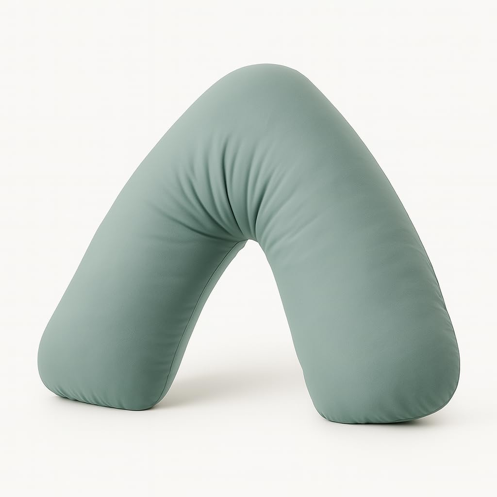 Easy Care Polycotton Orthopaedic V Shaped Pillow with Case or V Pillowcase Only | Night Zone