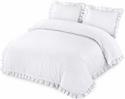 Santiago Frilled Polycotton Duvet Cover Set – Luxury Easy Care Bedding | Night Zone