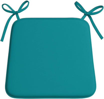 Multicolour Square Chair Seat Pads 38x38cm – 3cm Thick Cushions with Ties | Night Zone