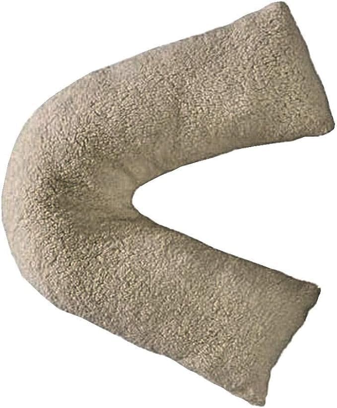 Teddy Bear Fleece V Shaped Pillow with Case or V Pillowcase Only – Soft Support Cushion | Night Zone