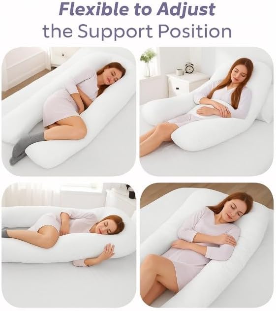 U Shape Body Pillow 12ft & 9ft – Pregnancy & Full Body Support Pillow | Night Zone