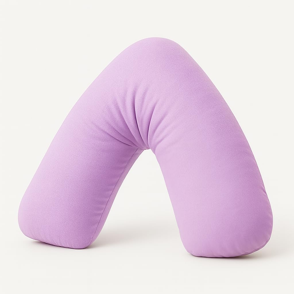 Easy Care Polycotton Orthopaedic V Shaped Pillow with Case or V Pillowcase Only | Night Zone