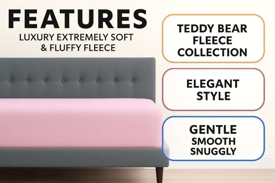 Teddy Fleece Fitted Sheet 30cm Deep – Extra Deep Teddy Bear Bedding | Night Zone