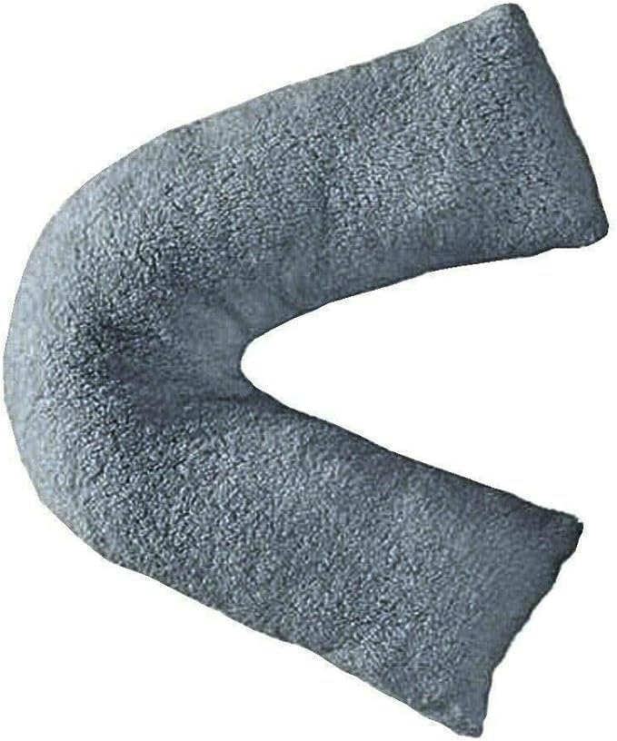 Teddy Bear Fleece V Shaped Pillow with Case or V Pillowcase Only – Soft Support Cushion | Night Zone