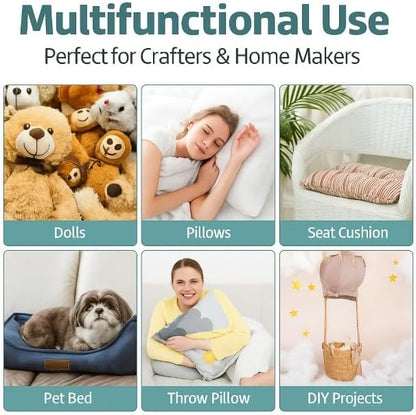 Hollow Fibre Stuffing Filling – Soft Polyester Filling for Toys, Pillows & Cushions | Night Zone