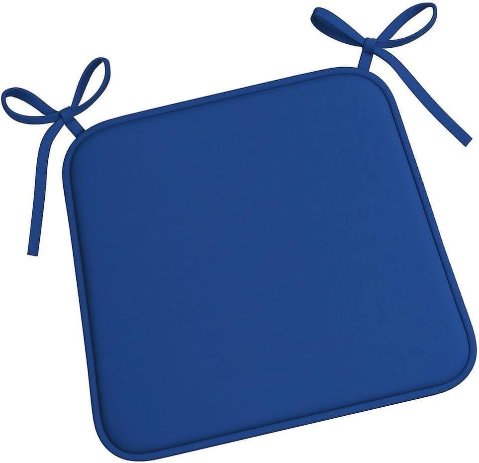 Multicolour Square Chair Seat Pads 38x38cm – 3cm Thick Cushions with Ties | Night Zone