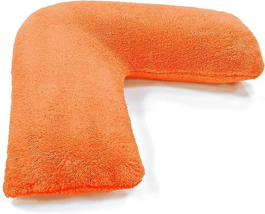 Teddy Bear Fleece V Shaped Pillow with Case or V Pillowcase Only – Soft Support Cushion | Night Zone